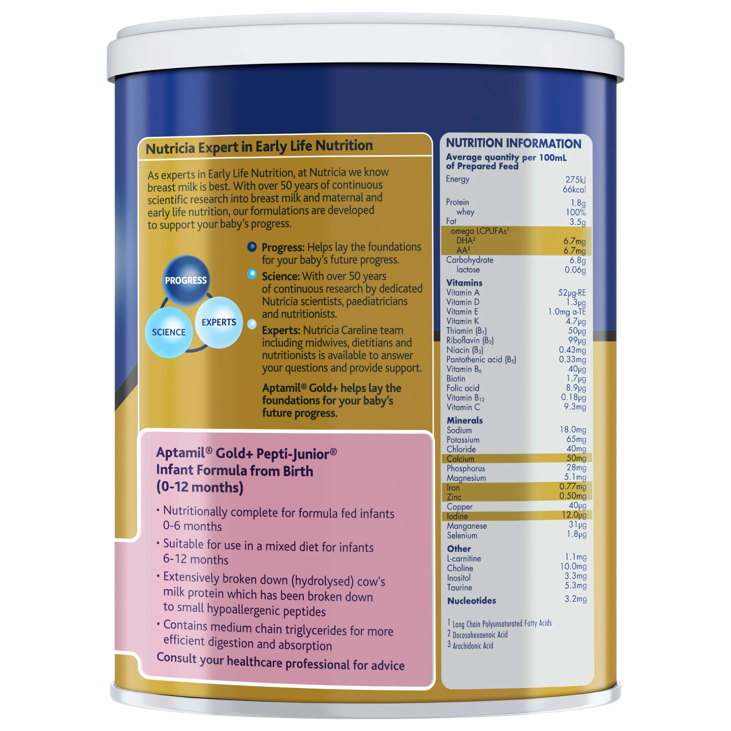 Aptamil Gold+ Pepti-Junior Formula 450g Tin - Image 2