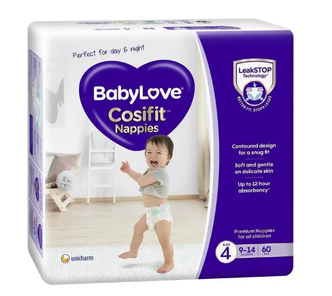 BabyLove Cosifit Jumbo Nappies Toddler Size 4 (9-14kg) | Pack of 60
