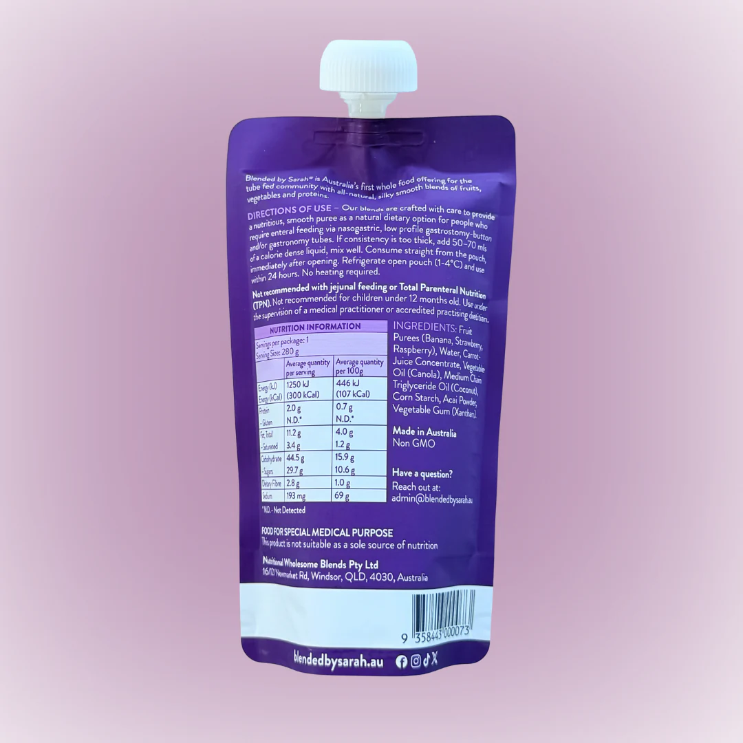 Blended by Sarah Berry Smoothie 280g pouch | Carton of 24 - Image 2