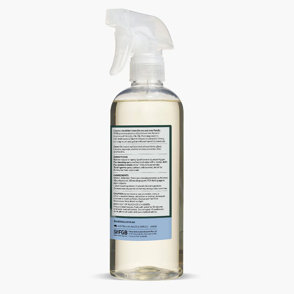Bosisto's Bathroom & Shower Cleaner 500mL Bottle - Image 4