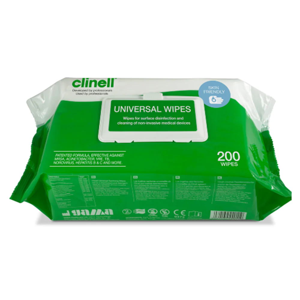 Clinell Universal Sanitising Wipes | 200 pack - Image 2