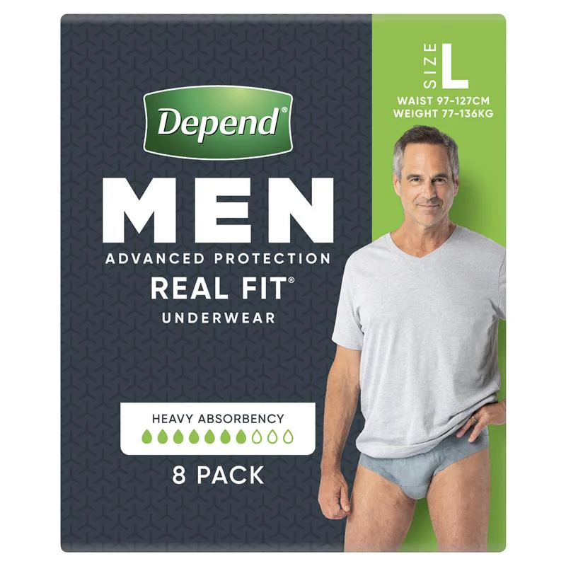 Depend Real Fit Underwear for Men | Pack of 8 - Image 7