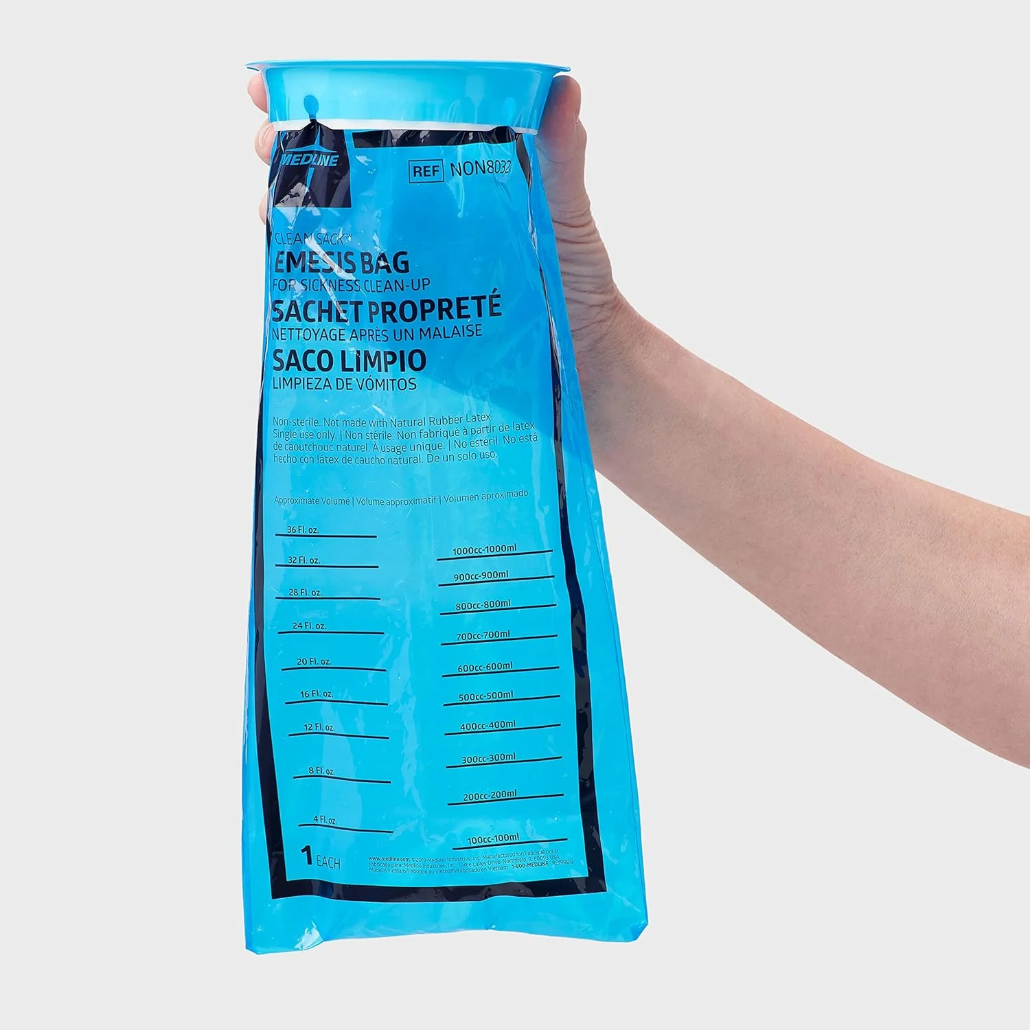 Medline Clean Sack for Emesis Bags Blue | Pack of 24 - Image 4