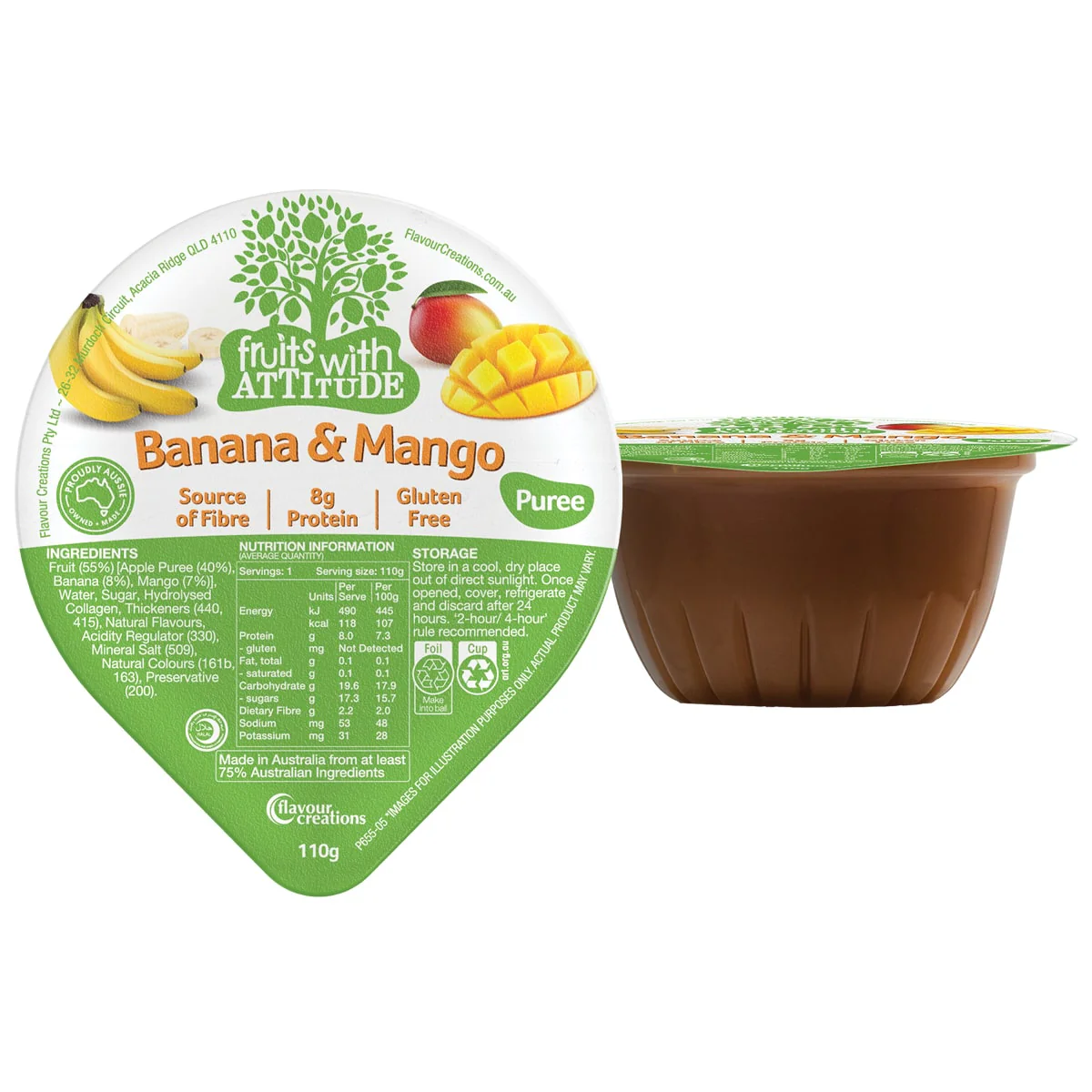 Flavour Creations Fruit with Attitude 110g tubs | Carton of 12 - Image 2