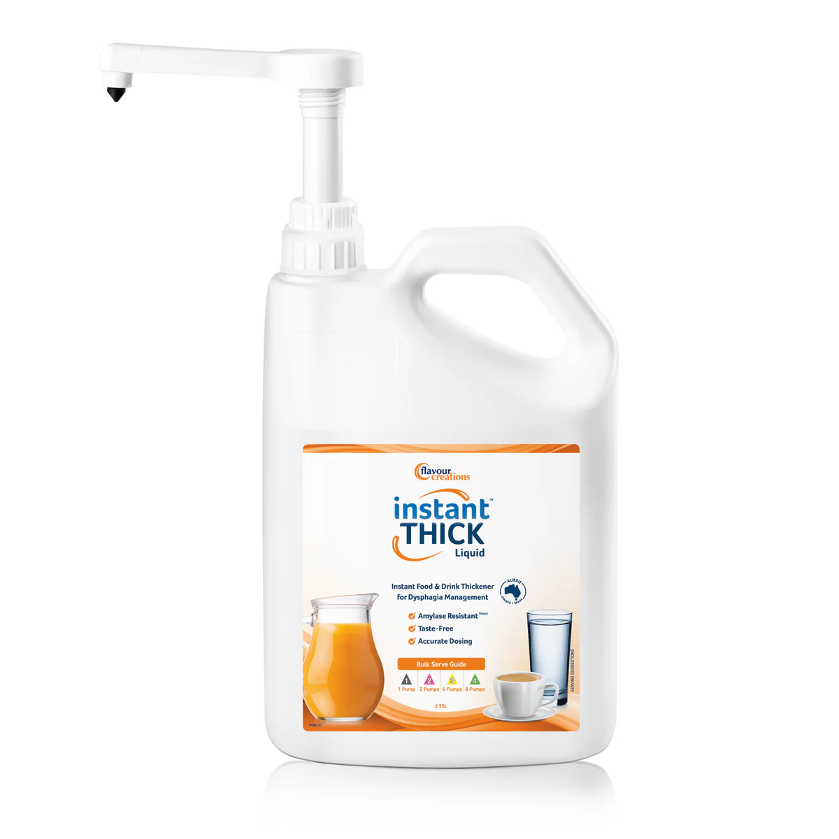 Flavour Creations Instant Thick Bulk Serve Liquid Pump 2.75L | Each
