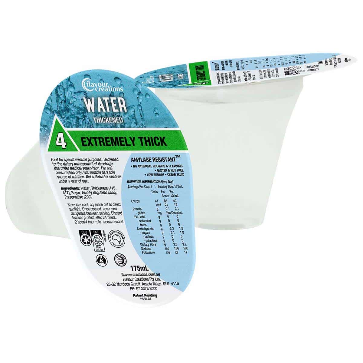 Flavour Creations Ready to Drink Water 900/4 Exremely Thick 175mL Cups | Carton of 24 - Image 3