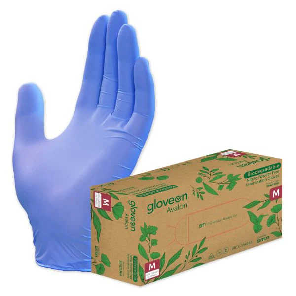 GloveOn Avalon Biodegradable Nitrile Exam Gloves Powder Free | Pack of 200 - Image 2