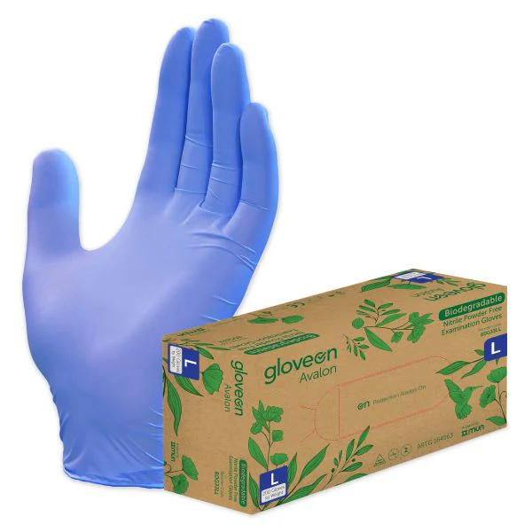 GloveOn Avalon Biodegradable Nitrile Exam Gloves Powder Free | Pack of 200 - Image 3