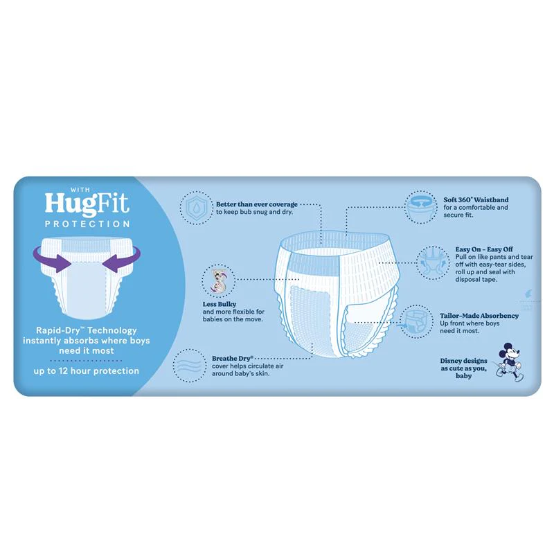 Huggies Ultra Dry Nappy Pants Toddler Boy Size 4 (9-14kg ) | Pack of 29 - Image 4