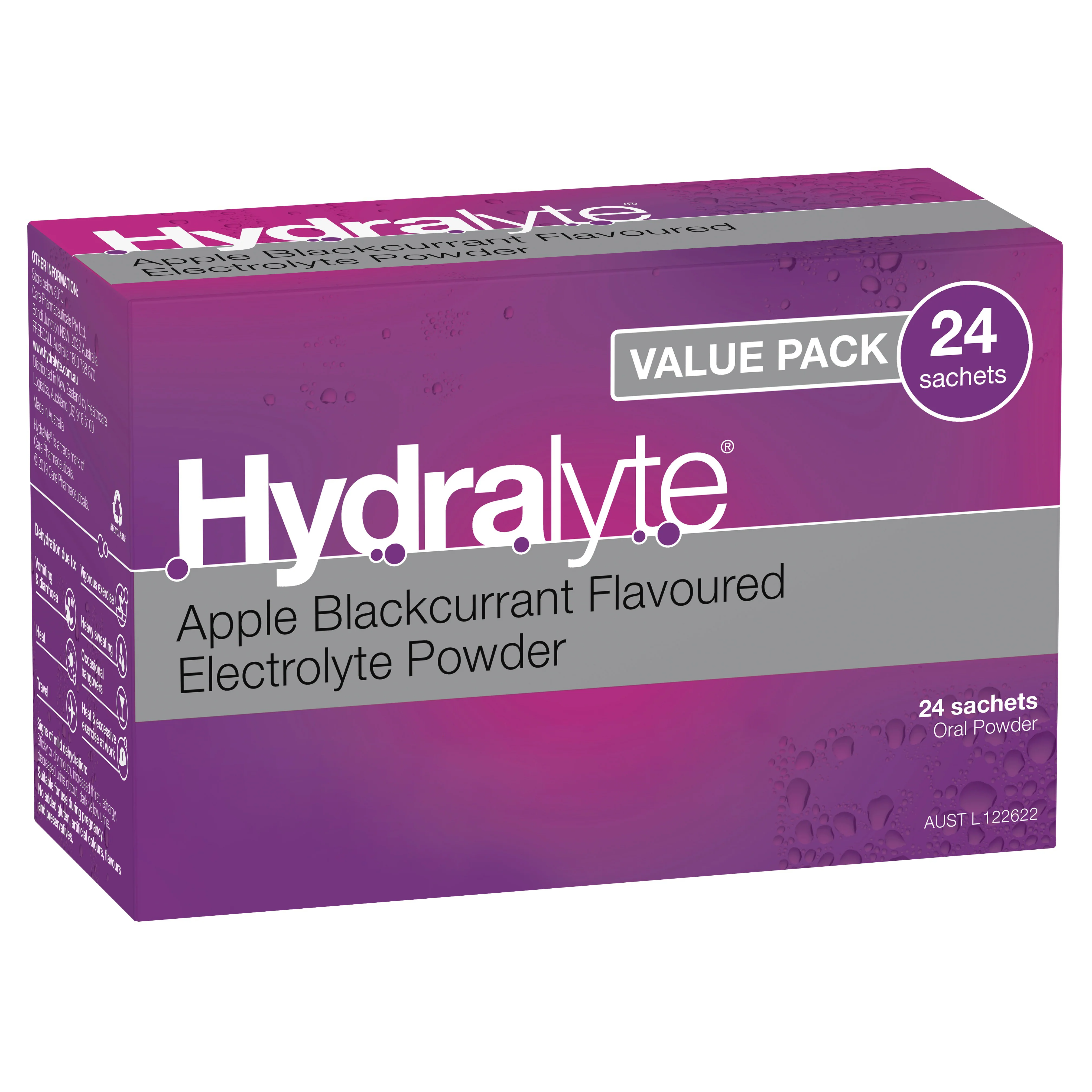 Hydralyte Electrolyte Powder Sachets 4.9g | Pack of 24 sachets