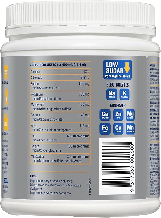 Hydralyte Plus Sports Electrolyte Powder 900g Tub | Each - Image 6