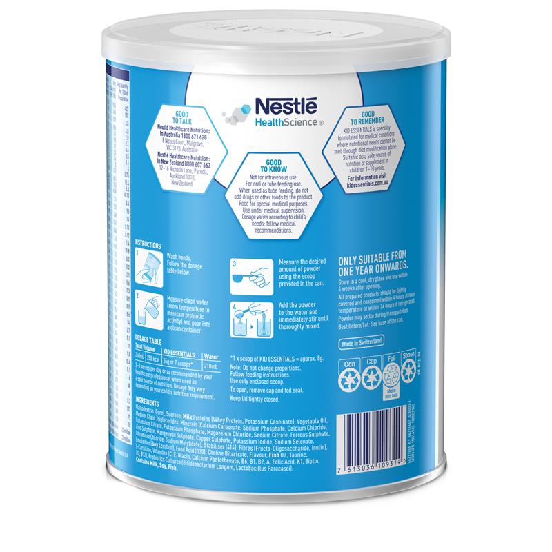 Kid Essentials Vanilla Flavour 800g Can - Image 3