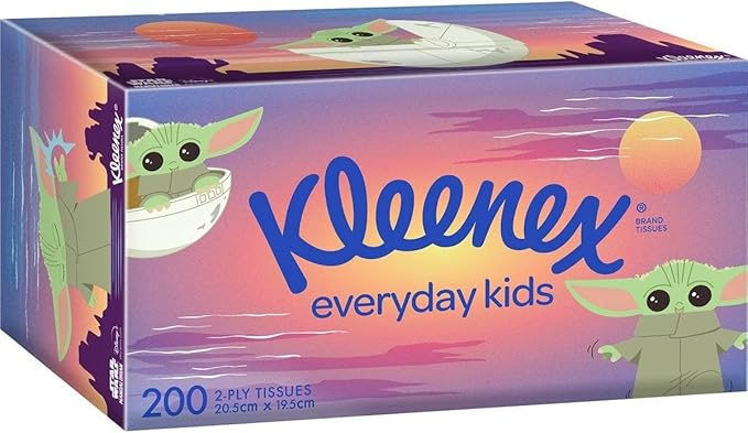 Kleenex Facial Tissues Kids 2 Ply Pack of 200 Tissues | Carton of 24 packs