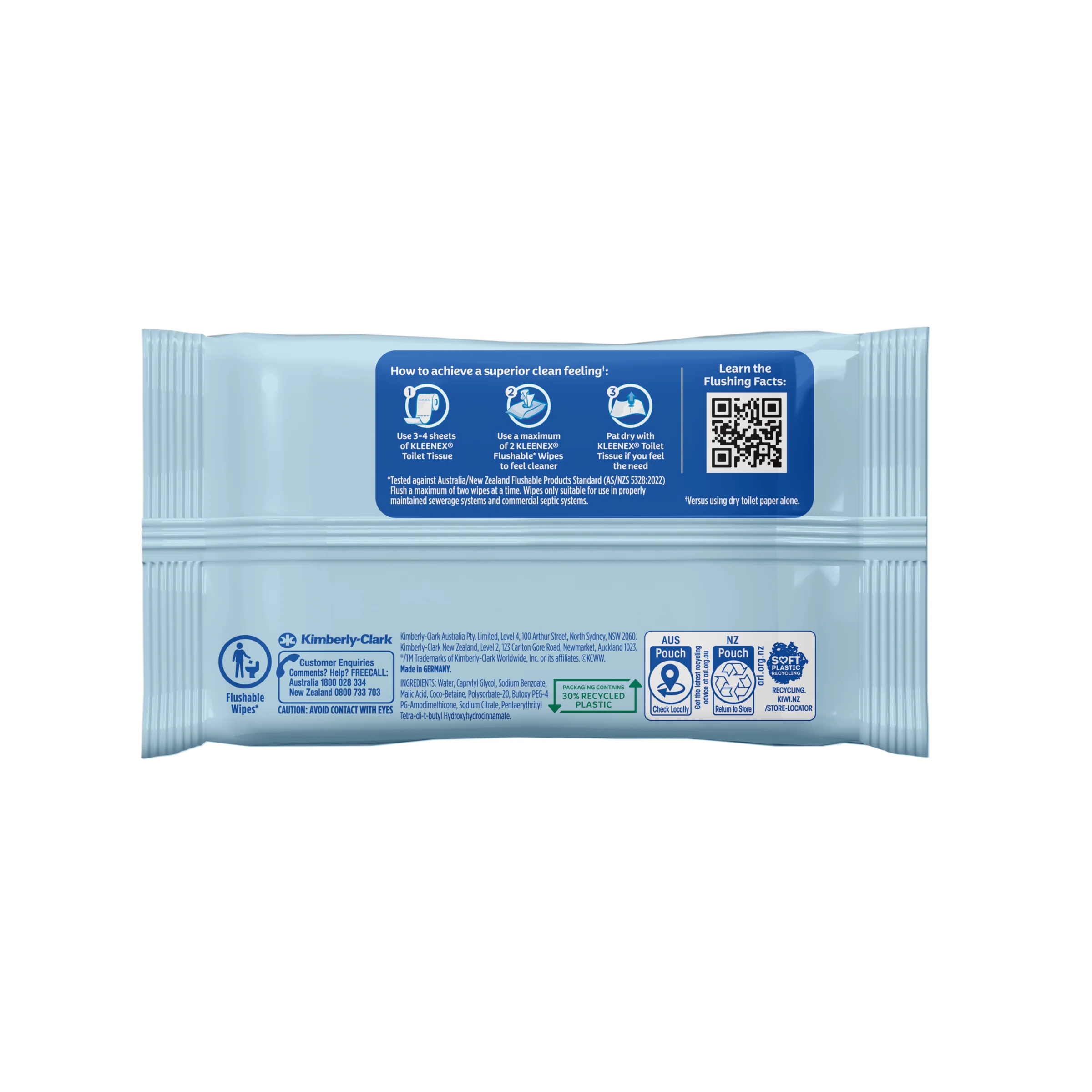 Kleenex Fragrance Free Flushable Wipes | Pack of 36 Wipes - Image 2