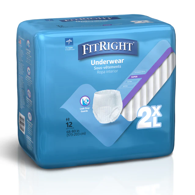 Medline FitRight Protection Plus Super Underwear | Carton - Image 4
