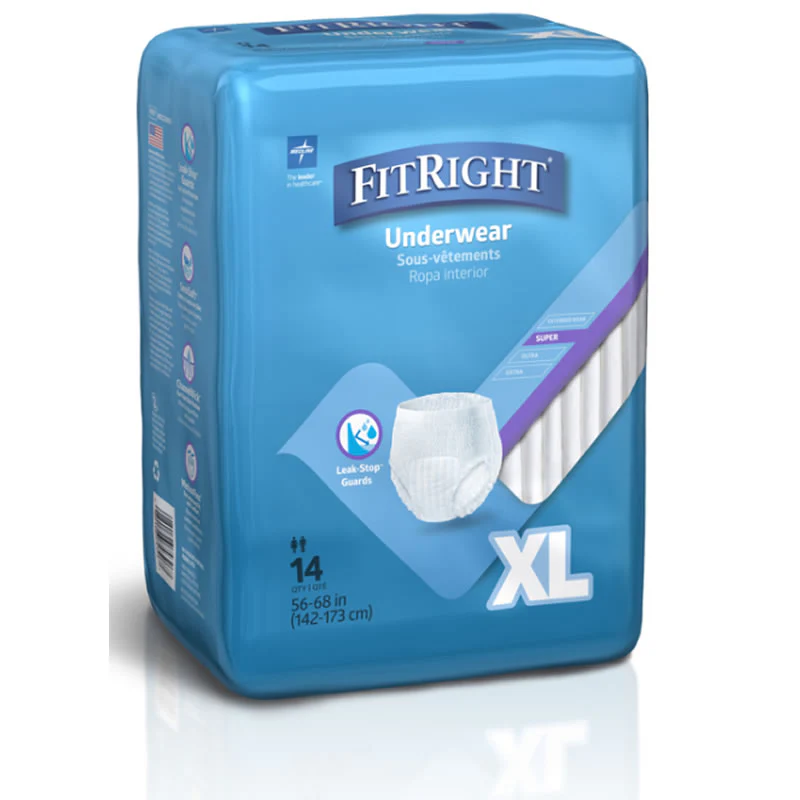 Medline FitRight Protection Plus Super Underwear | Carton - Image 5