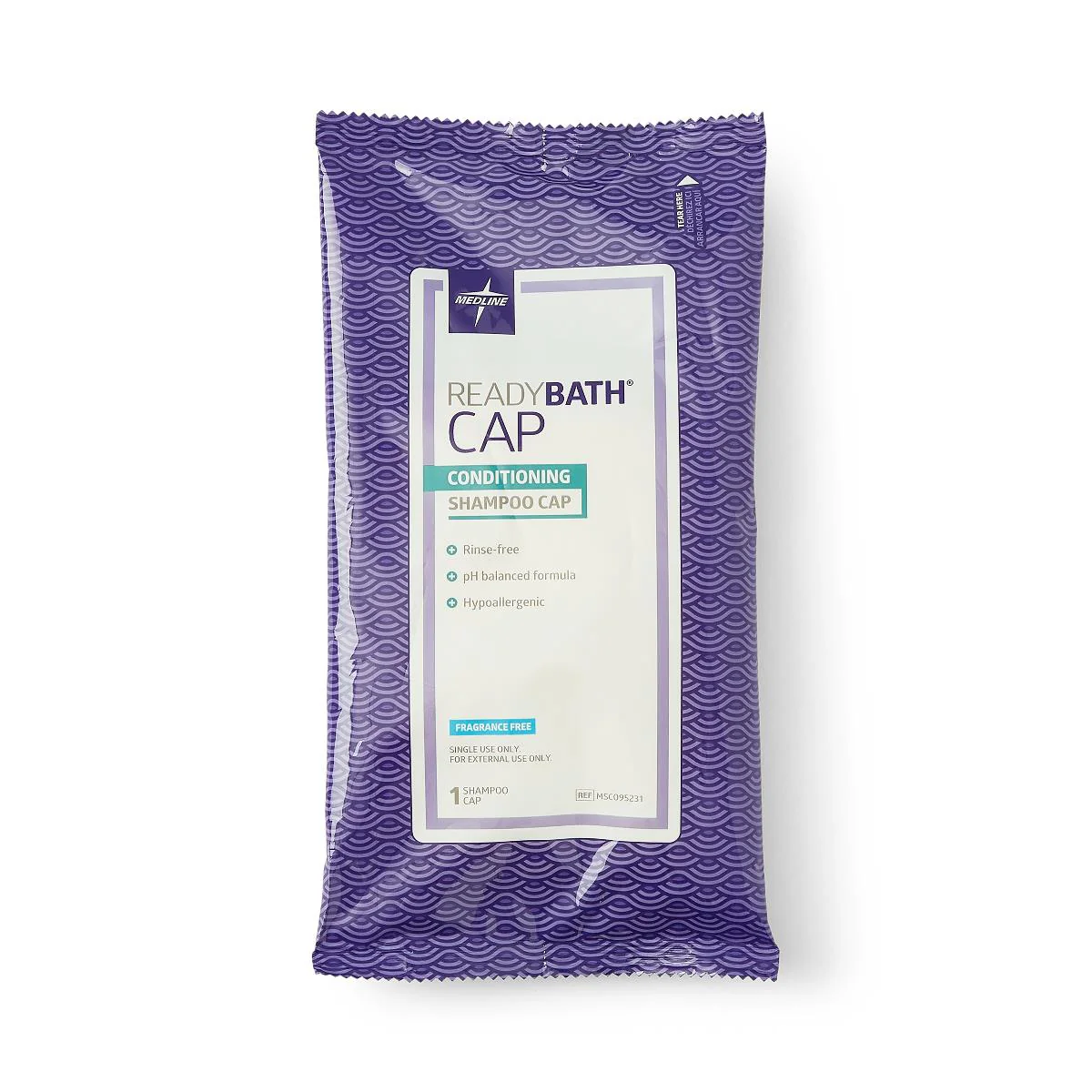 Medline Readybath Shampoo Cap Fragrance Free | Packet of 1 Cap