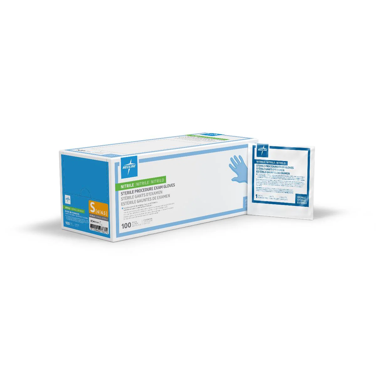 Medline Sterile Nitrile Exam Gloves | Pack of 50