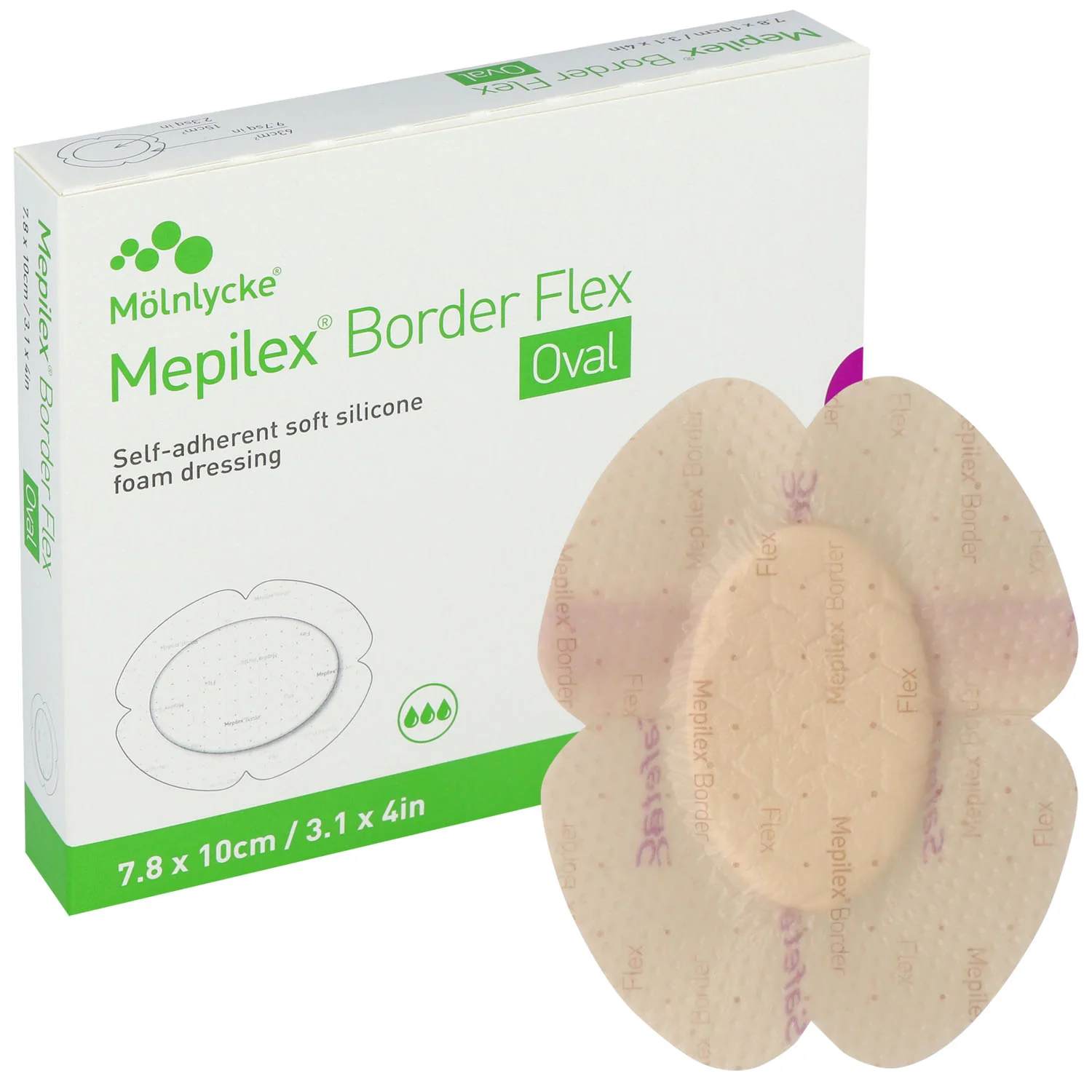 Mepilex Border Flex Oval Dressing | Pack of 5