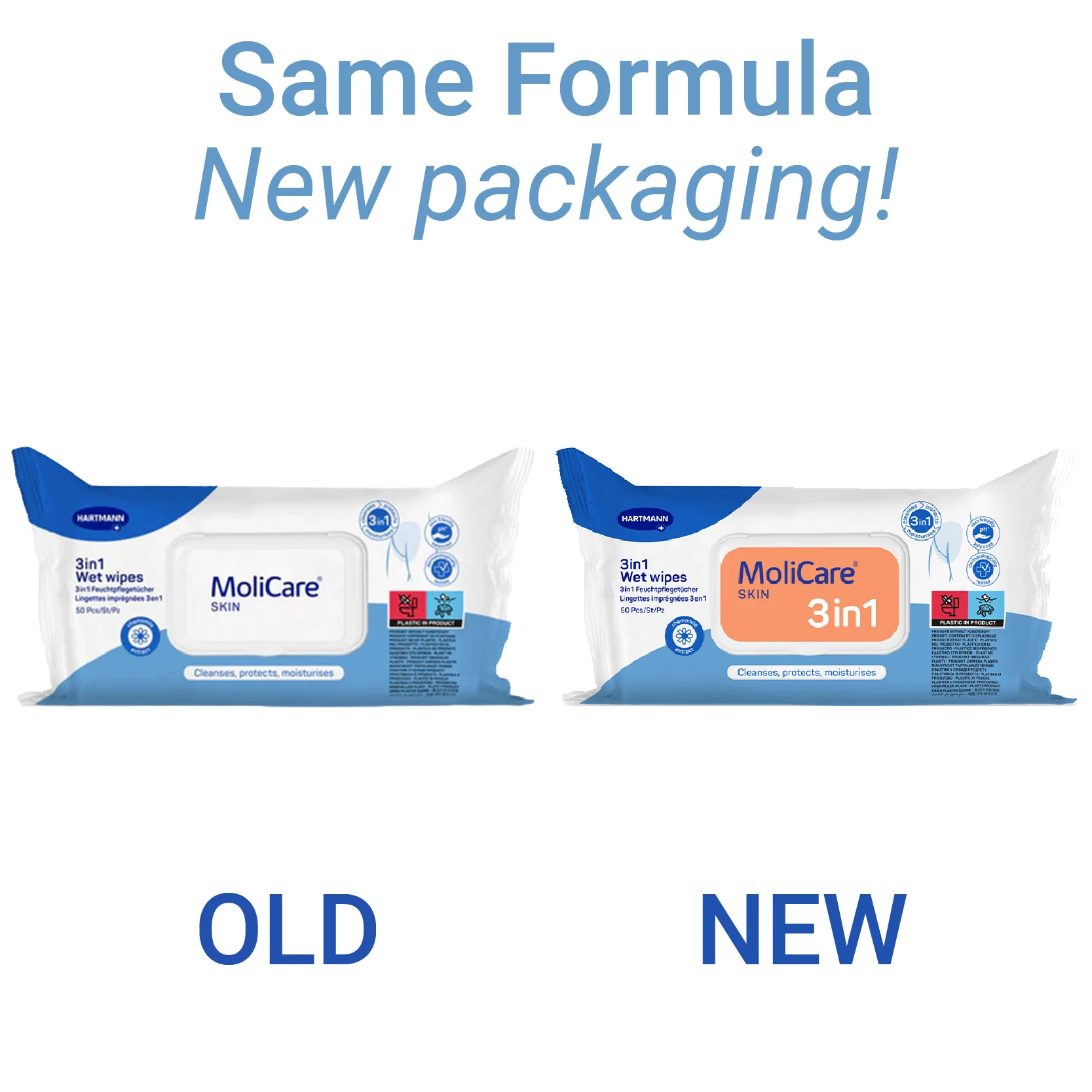 MoliCare Skin 3-in-1 Wet Wipes | Pack of 50 - Image 2