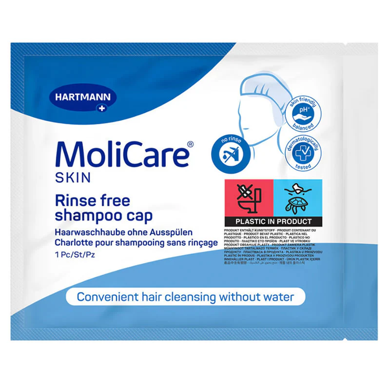 MoliCare Skin Rinse Free Shampoo Cap | 1 Cap per Pack - Image 2