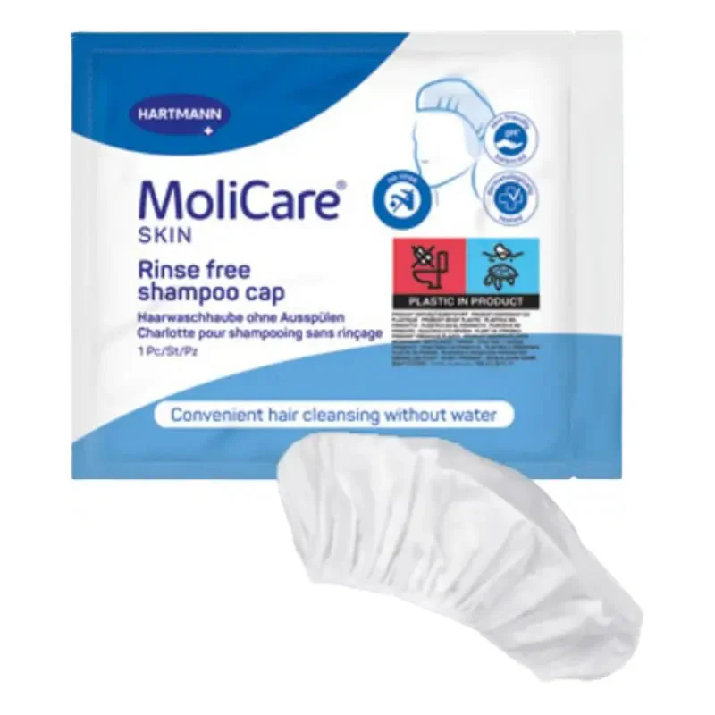 MoliCare Skin Rinse Free Shampoo Cap | 1 Cap per Pack - Image 3
