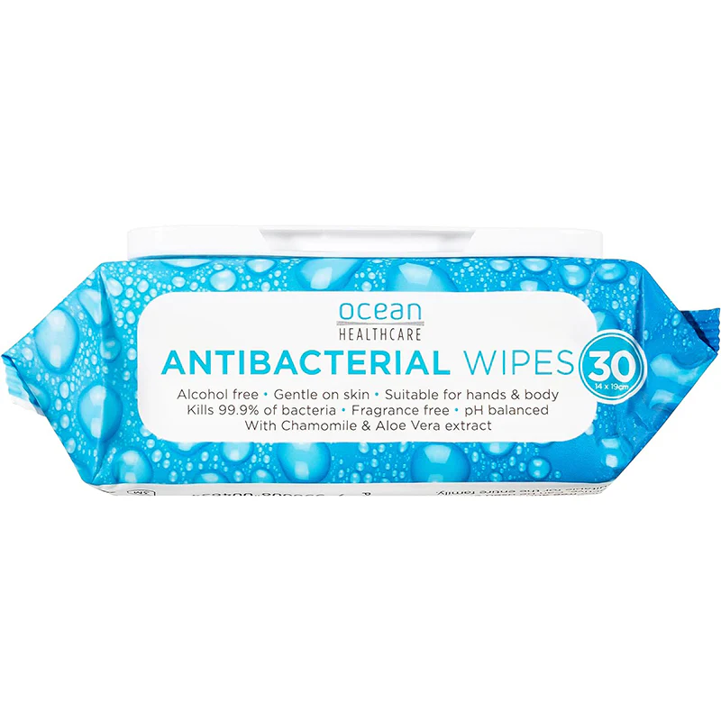 Ocean Healthcare Anti-Bacterial Wipes | Pack of 30 - Image 2