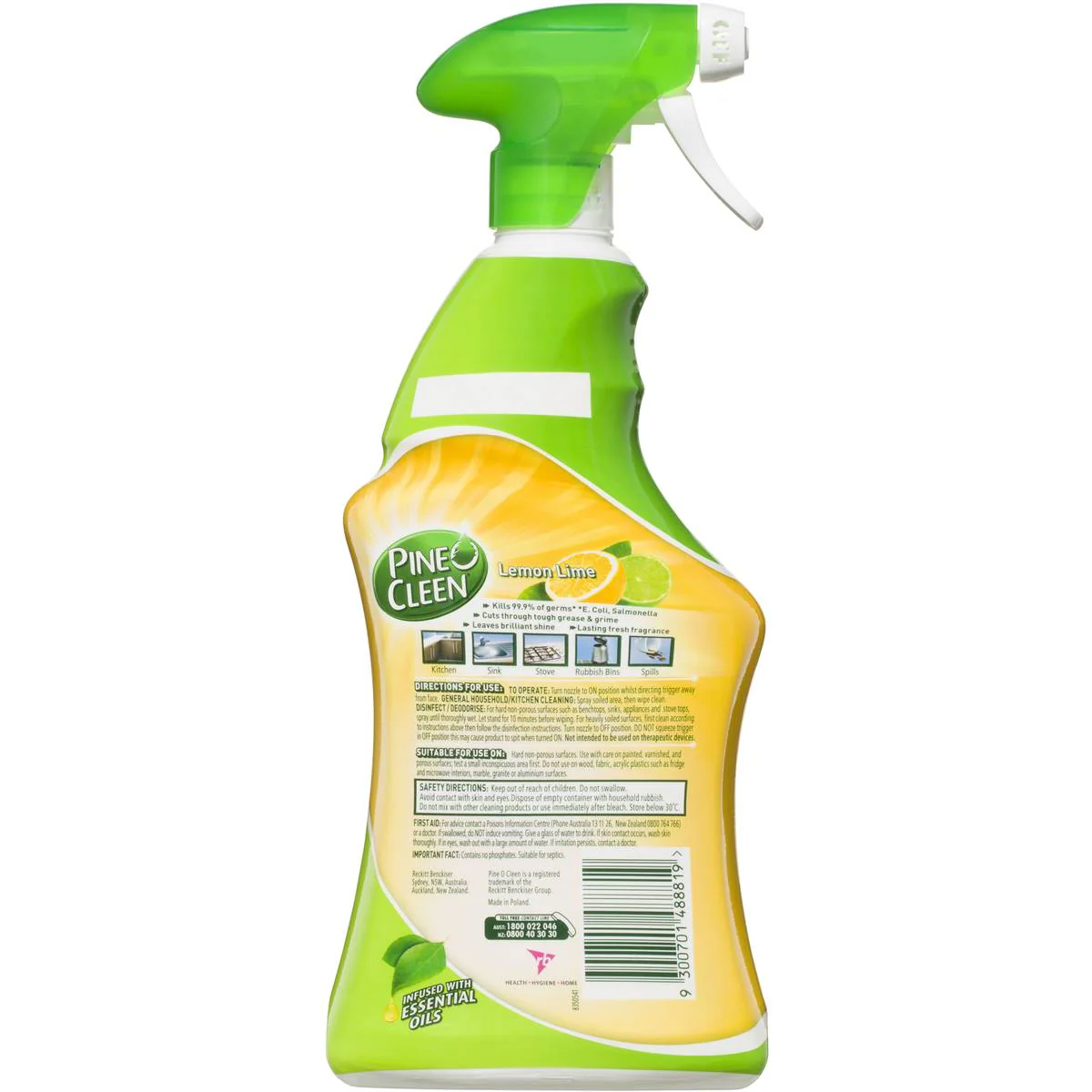 Pine O Cleen Multipurpose Lemon Lime Trigger Spray 750mL - Image 2