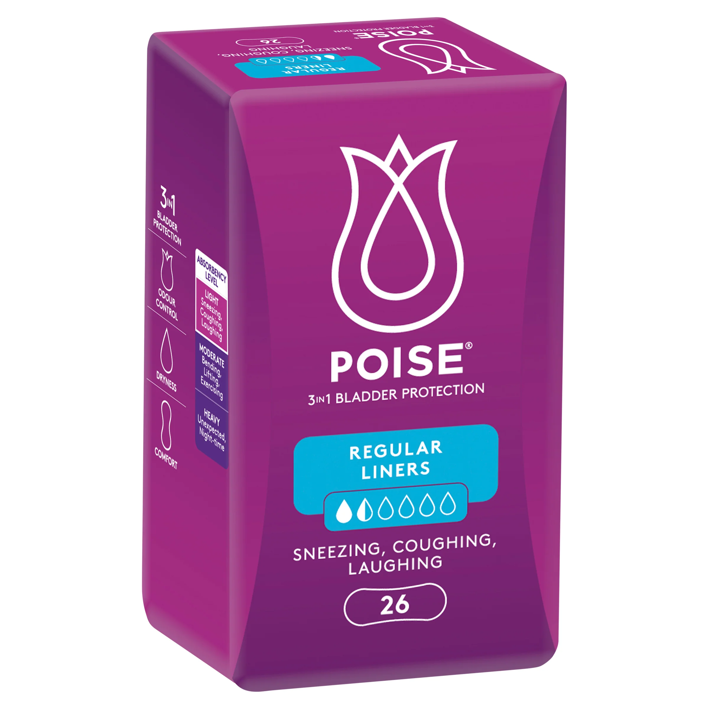 Poise Liners For Bladder Leaks Regular | 26 per Packet - Image 5