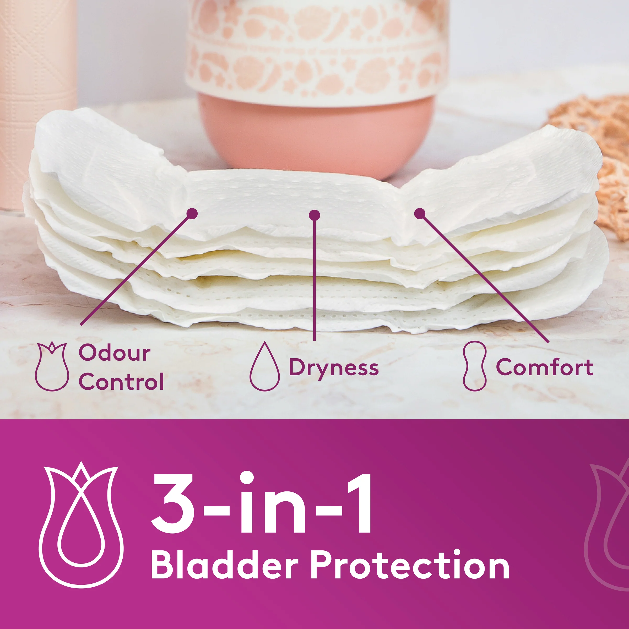 Poise Liners For Bladder Leaks Regular | 26 per Packet - Image 6