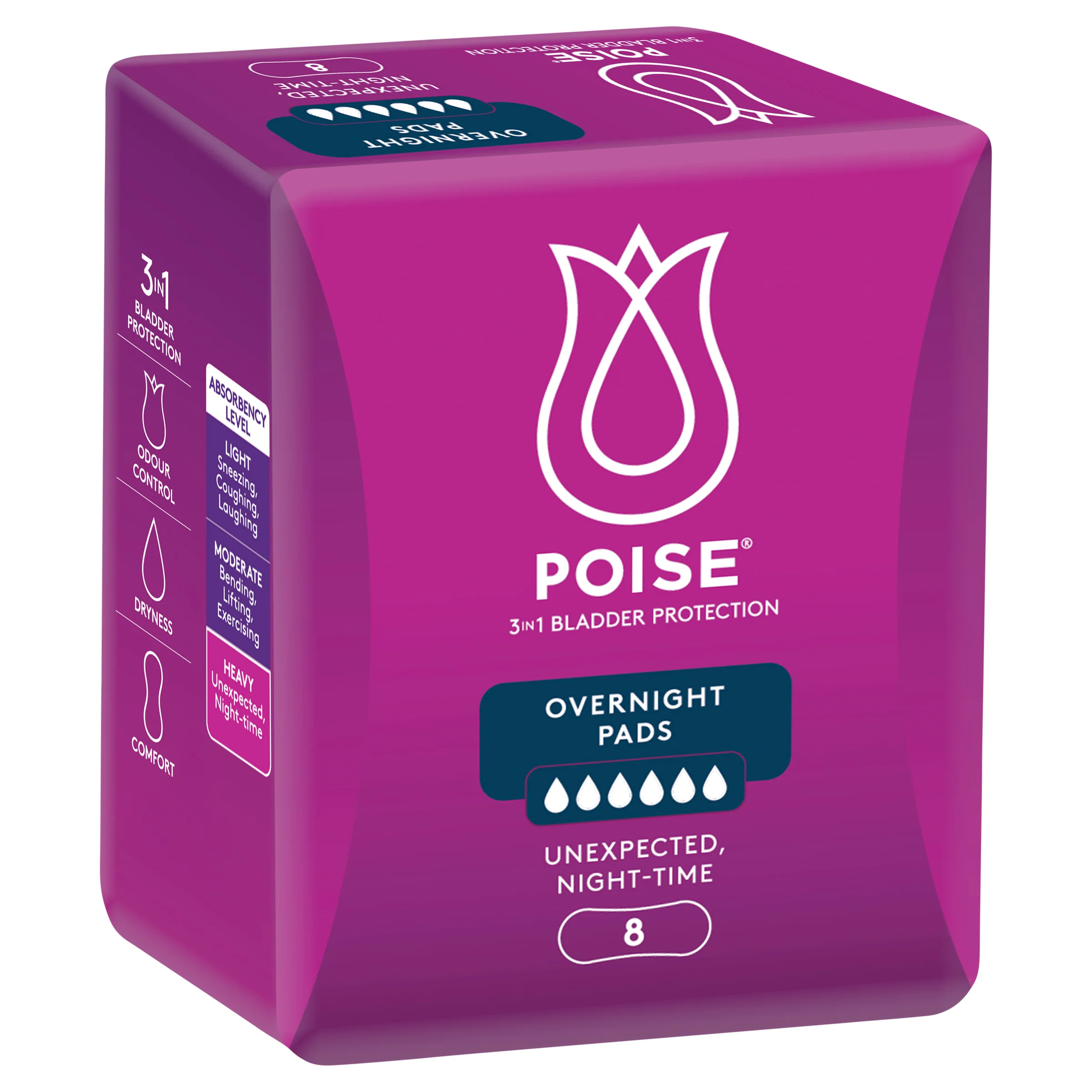 Poise Pads Overnight | Pack of 8 - Image 5