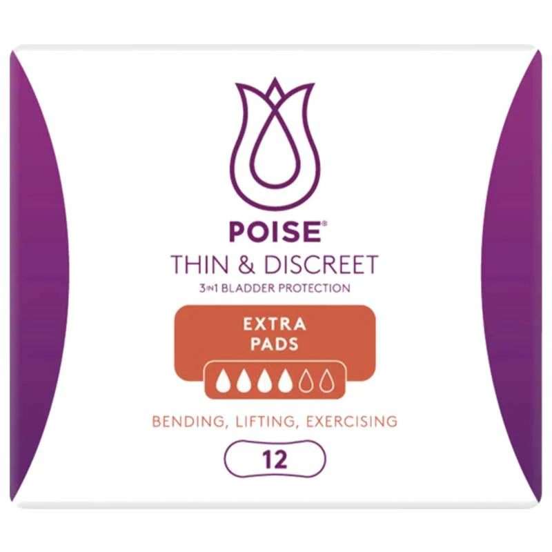 Poise Thin and Discreet Pad Extra | 12 per packet