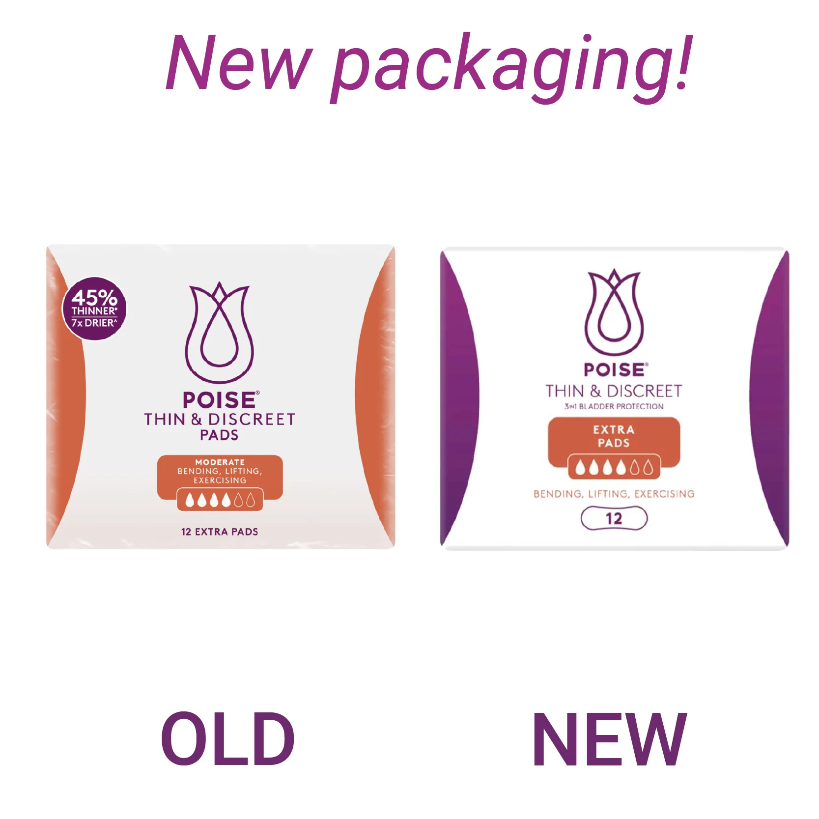 Poise Thin and Discreet Pad Extra | 12 per packet - Image 2