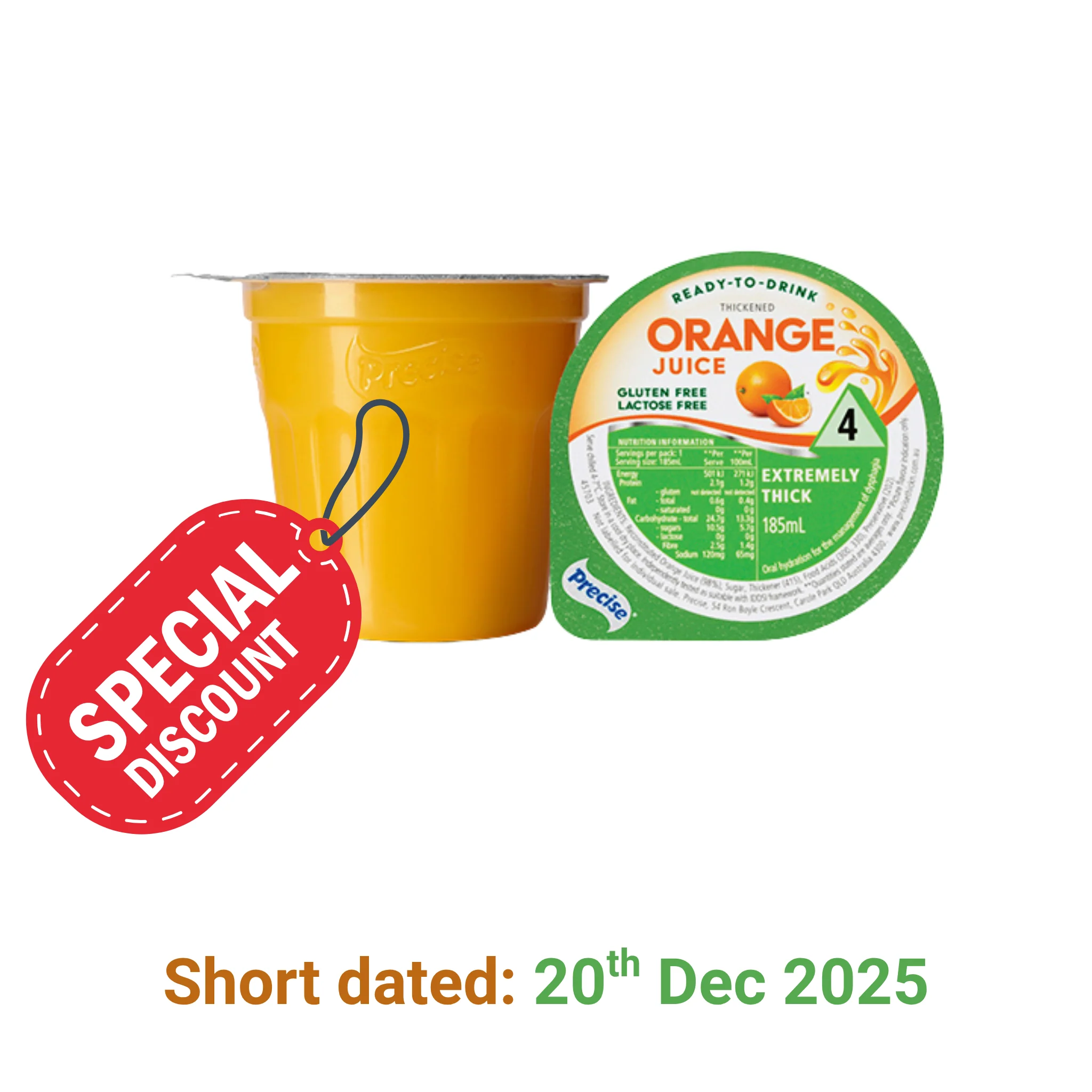 Precise Ready-To-Drink Extremely Thick/Level 4 Juice 185mL Cups | Carton of 12 - Image 4
