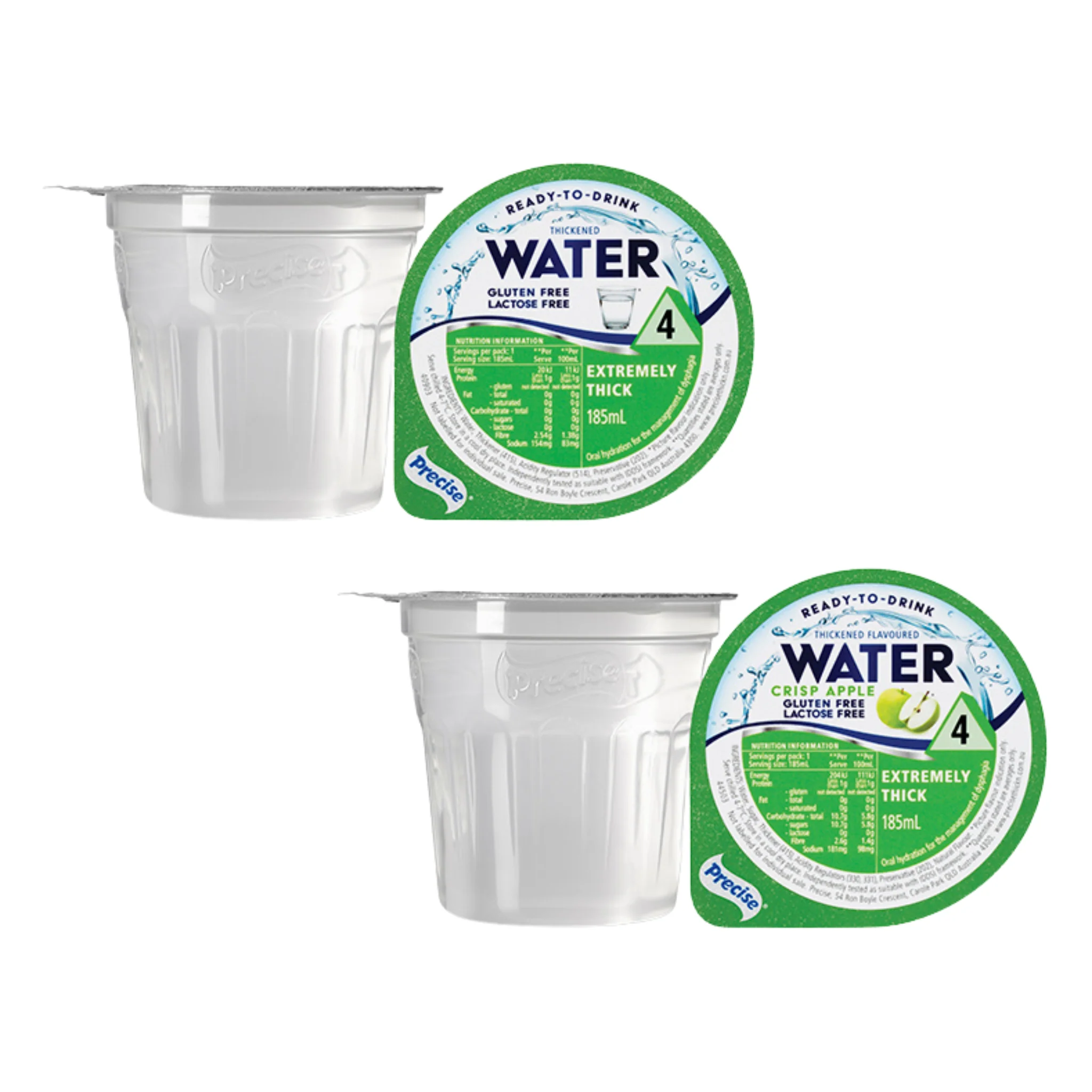 Precise Ready-To-Drink Extremely Thick/Level 4 Water 185mL Cups | Carton of 12