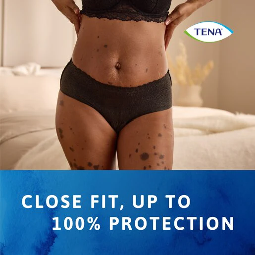 TENA Women's Discreet Pants Low Waist in Black | Packet - Image 2